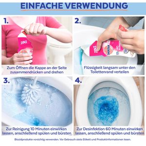 Produktbild für WC-Reiniger Sagrotan 2in1 Blütenfrische, Gel