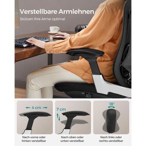 Produktbild für Bürostuhl Songmics OBN068B01