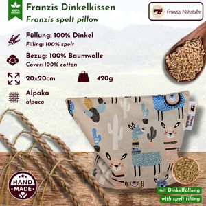 Produktbild für Wärmekissen Franzis-Nähstube Alpaka, 20 x 20 cm, Dinkelkerne