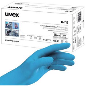 Einmalhandschuhe Uvex u-fit, blau, 100 Stück