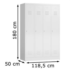 Produktbild für Spind ClassiX X-510140, lichtgrau