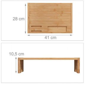 Produktbild für Monitorständer Relaxdays 10039873, Bambus