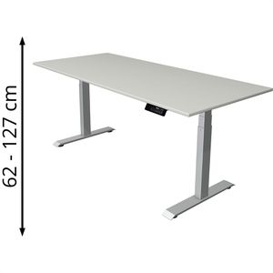 Produktbild für Schreibtisch Kerkmann Move 1 stable, lichtgrau / silber
