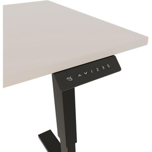 Produktbild für Schreibtisch Bisley E-StarterTech, lichtgrau / schwarz