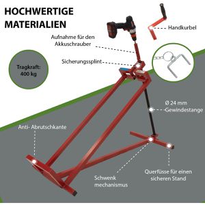 Produktbild für Hebebühne Trutzholm 34230, rot, für Rasenmähertraktor