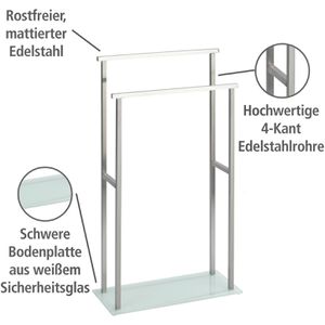 Produktbild für Handtuchhalter Wenko Debar 23438100, silber