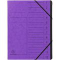 Ordnungsmappe Exacompta 541208E, A4 aus Karton, violett, 12 Fächer