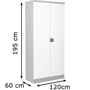 Produktbild für Werkzeugschrank G-Office FLC/NV.192x60, Metall, grau / weiß
