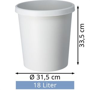 Produktbild für Papierkorb Helit H6105882, the german, grau