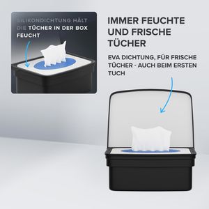 Produktbild für Feuchttücherbox ovimar Malmoya 81004229, schwarz