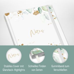 Produktbild für Notizbuch paper&amp;you Blattgold, 8571-3, Karton Softcover