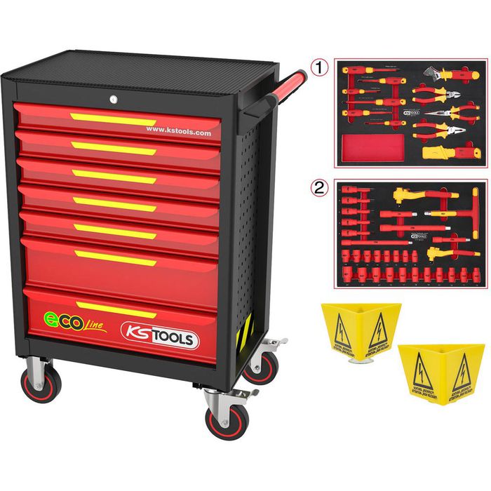 BRILLIANT TOOLS BT153207 - Tool cabinet with 7 drawers and 207 tools