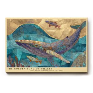 Produktbild für Wandbild Sinus-Art The Golden Song of Whales