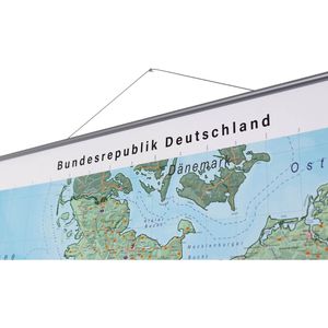 Produktbild für Deutschlandkarte GeoMetro XL, mit Aluleisten