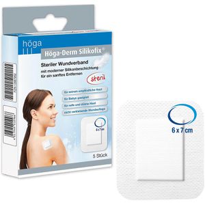 Pflaster Höga Derm Silkofix, 5 Strips