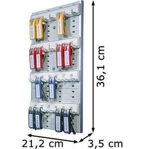 Produktbild für Schlüsselbrett Durable Key Board 24, 195623, grau