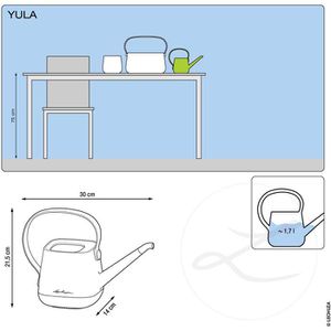 Produktbild für Gießkanne Lechuza YULA, weiß / grau matt