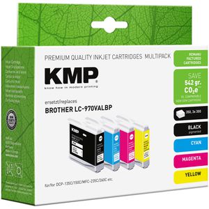 Produktbild für Tinte KMP B76V für Brother LC-970VAL Value Pack