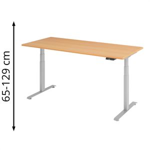 Schreibtisch Böttcher-AG Base Lite, buche / silber