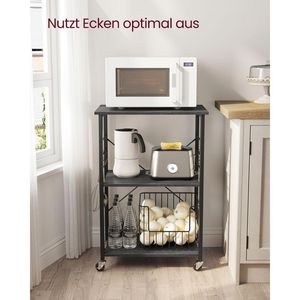Produktbild für Küchenwagen Vasagle KKS060B42, schwarz