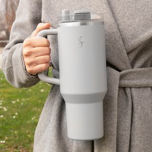 Produktbild für Thermobecher Lurch Big Cup, mit Henkel, grau