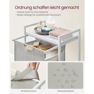 Produktbild für Wäschekorb Vasagle BLH101W01, weiß