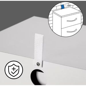 Produktbild für Nachttisch CASARIA Eloise, 109661, weiß, 2er Set