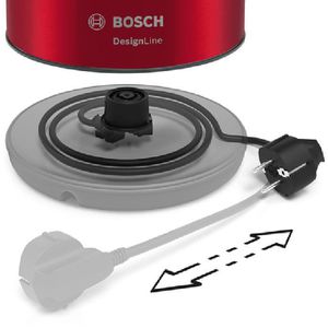Produktbild für Wasserkocher Bosch DesignLine TWK3P424, rot
