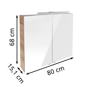 Produktbild für Spiegelschrank Fackelmann B.brillant 84090, eiche