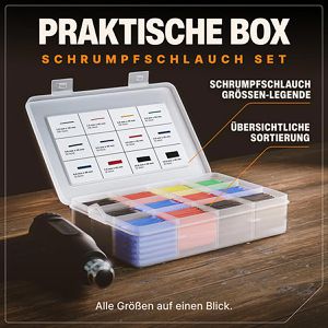 Produktbild für Schrumpfschlauch BAURIX Box hst-850, aus Polyolefin, im Set
