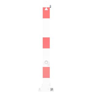 Produktbild für Absperrpfosten Schake 470FUB, rot/weiß, aus Metall