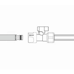 Produktbild für Regulierstop GEKA plus Schlauchstück, 46.0851.9, mit Kugelhahn