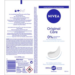 Produktbild für Deodorant Nivea Original Care, Spray