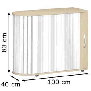 Produktbild für Rollladenschrank Geramöbel Flex, S-382101-SA, aus Holz
