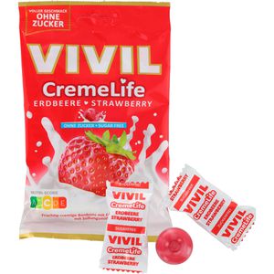 Fruchtbonbons Vivil Creme Life Erdbeere zuckerfrei