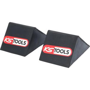 KS-Tools Unterlegkeile für Auto & Anhänger, Gummi, schwarz, 2