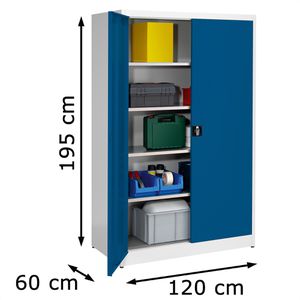Produktbild für Werkzeugschrank Mauser MKSTS12/6/19, aus Metall, grau / blau