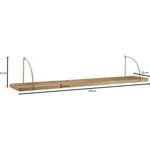 Produktbild für Wandregal Wohnling WL6.598, braun