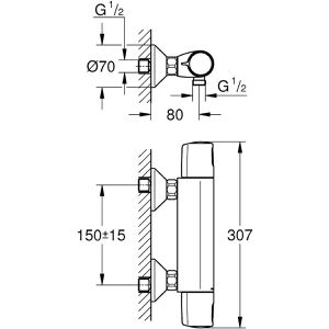 Produktbild für Duscharmatur GROHE Precision Trend, 34229002, verchromt