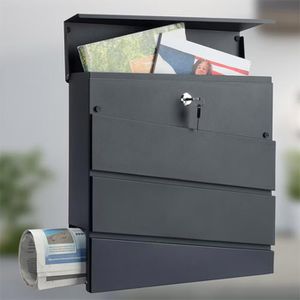 Produktbild für Briefkasten Monzana 108102, anthrazit, aus Stahl