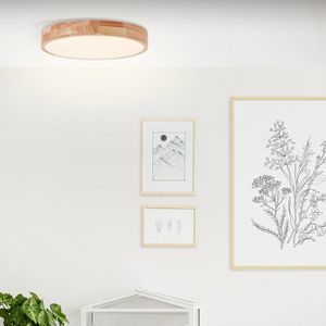 Produktbild für Deckenleuchte Brilliant Slimline Holz, braun, LED