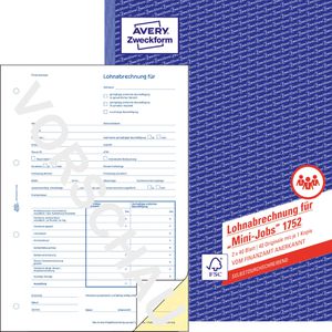 Produktbild für Lohnabrechnungen Zweckform 1752, A4