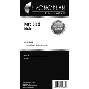 Ersatzeinlagen Chronoplan 50330, kariert, Midi