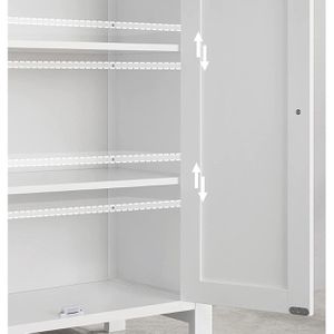 Produktbild für Badschrank Vasagle BCB60W, mit 4 Füßen, weiß