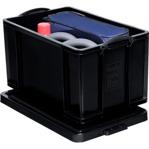 Really-Useful-Box Aufbewahrungsbox 84BK, 84Liter, mit Deckel, Kunststoff,  schwarz, 71 x 44 x 38cm – Böttcher AG