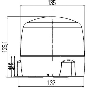 Produktbild für Warnleuchte Hella RotaLED 2XD 012 878-121, blau mit 360° LED