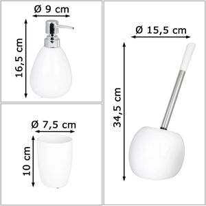 Produktbild für Badaccessoires-Set Axentia Pisa, 4-teilig