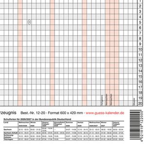 Produktbild für Urlaubsplaner Güss-Verlag 12-20mB, Jahr 2027
