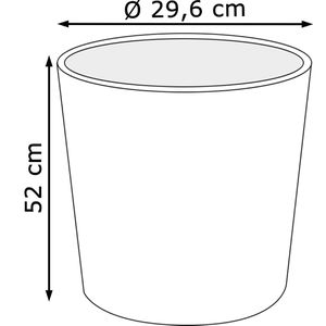 Produktbild für Übertopf Prosperplast Sand Slim, anthrazit, Ø 30 x 52 cm