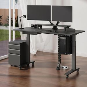 Produktbild für Schreibtisch FlexiSpot E7B-Pro 2026, schwarz / schwarz